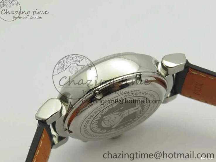 MIROTIME 0116 Breathable Da Vinci IW393402 SS ZF 1:1 Best Edition Blue Dial On Black Leather Strap A 7211